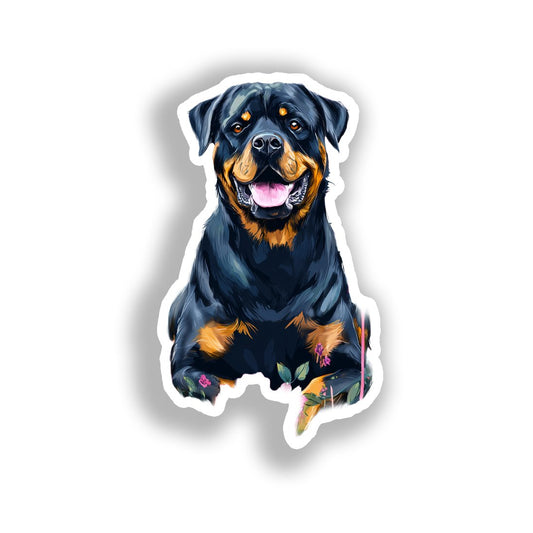 Rottweiler Dog Vinyl Decal Sticker for Car, Laptop, Tumbler and more # A018126-4" x 4"