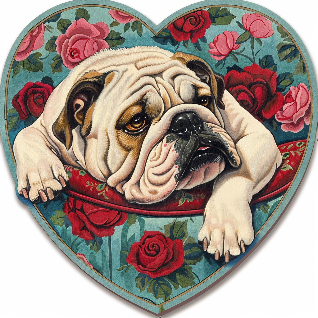 Bulldog Dog majestic Expressive surreal Vinyl Decal Sticker for Car, Laptop, Tumbler and more # F017627
