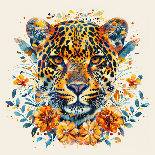 Leopard majestic Expressive surreal Vinyl Decal Sticker for Car, Laptop, Tumbler and more # F022426