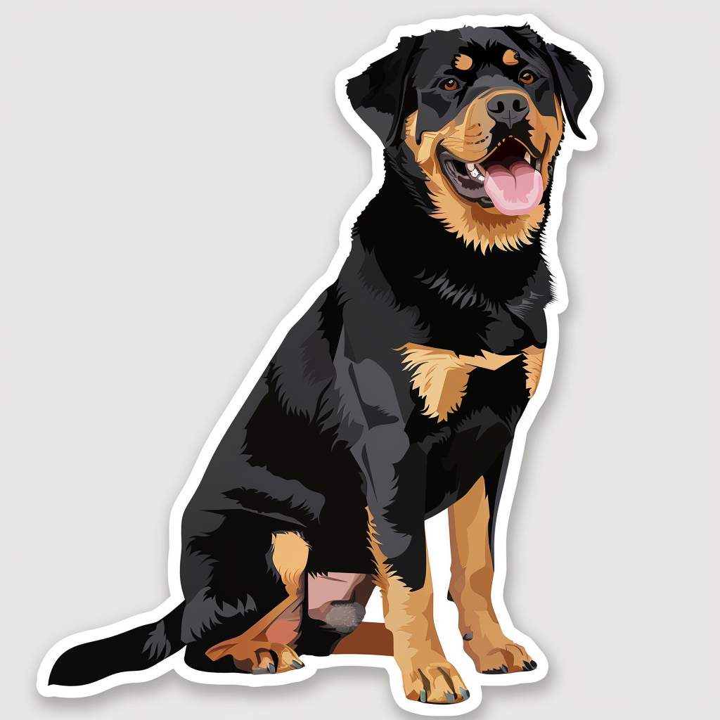 Rottweiler Dog Vinyl Decal Sticker for Car, Laptop, Tumbler and more # F07520