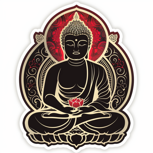 Buddha majestic Expressive surreal Vinyl Decal Sticker for Car, Laptop, Tumbler and more # F017066