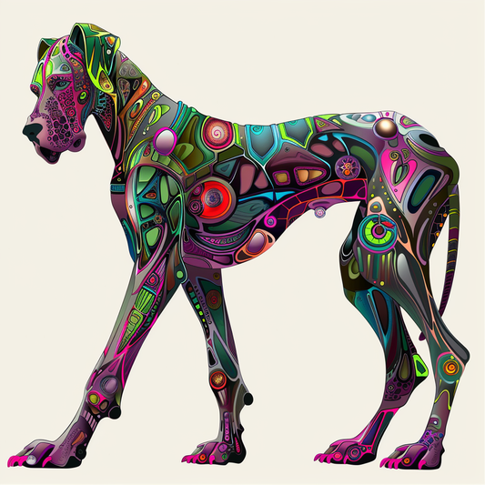 Great Dane Dog Expressive surreal Vinyl Decal Sticker for Car, Laptop, Tumbler and more # F022706