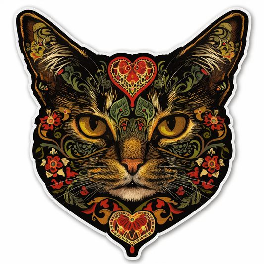 American Shorthair Cat majestic Expressive surreal Vinyl Decal Sticker for Car, Laptop, Tumbler and more # F018851