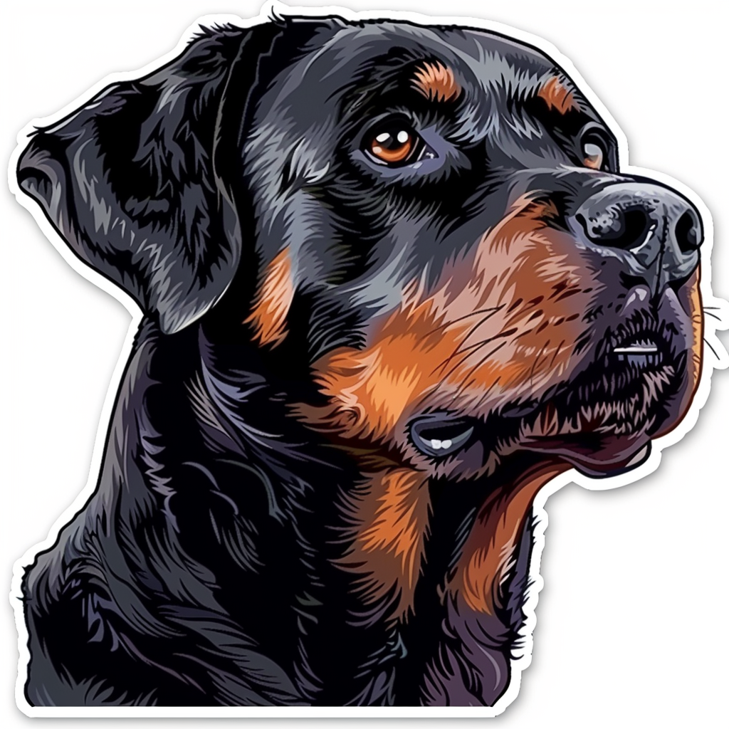 Rottweiler Dog Vinyl Decal Sticker for Car, Laptop, Tumbler and more # F07356