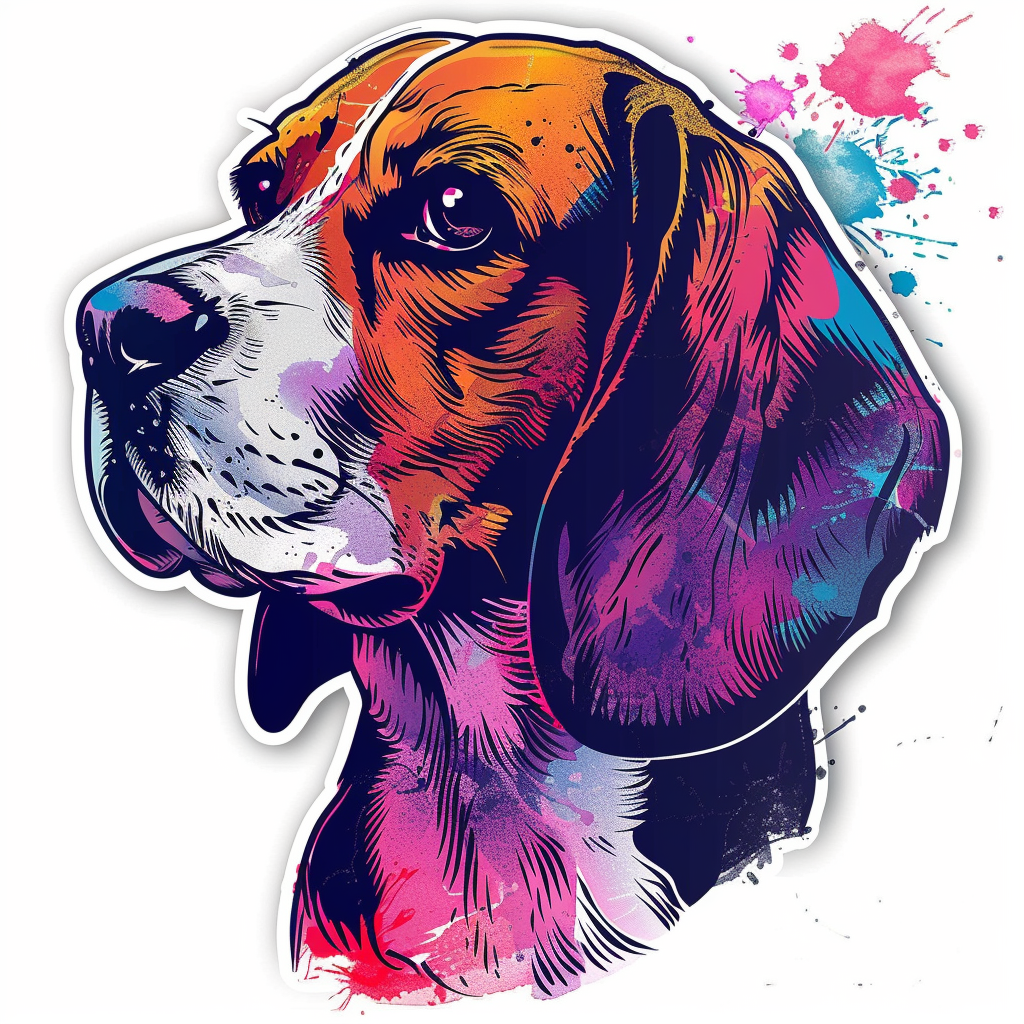 Beagle dog Vinyl Decal Sticker for Car, Laptop, Tumbler and more # F012116