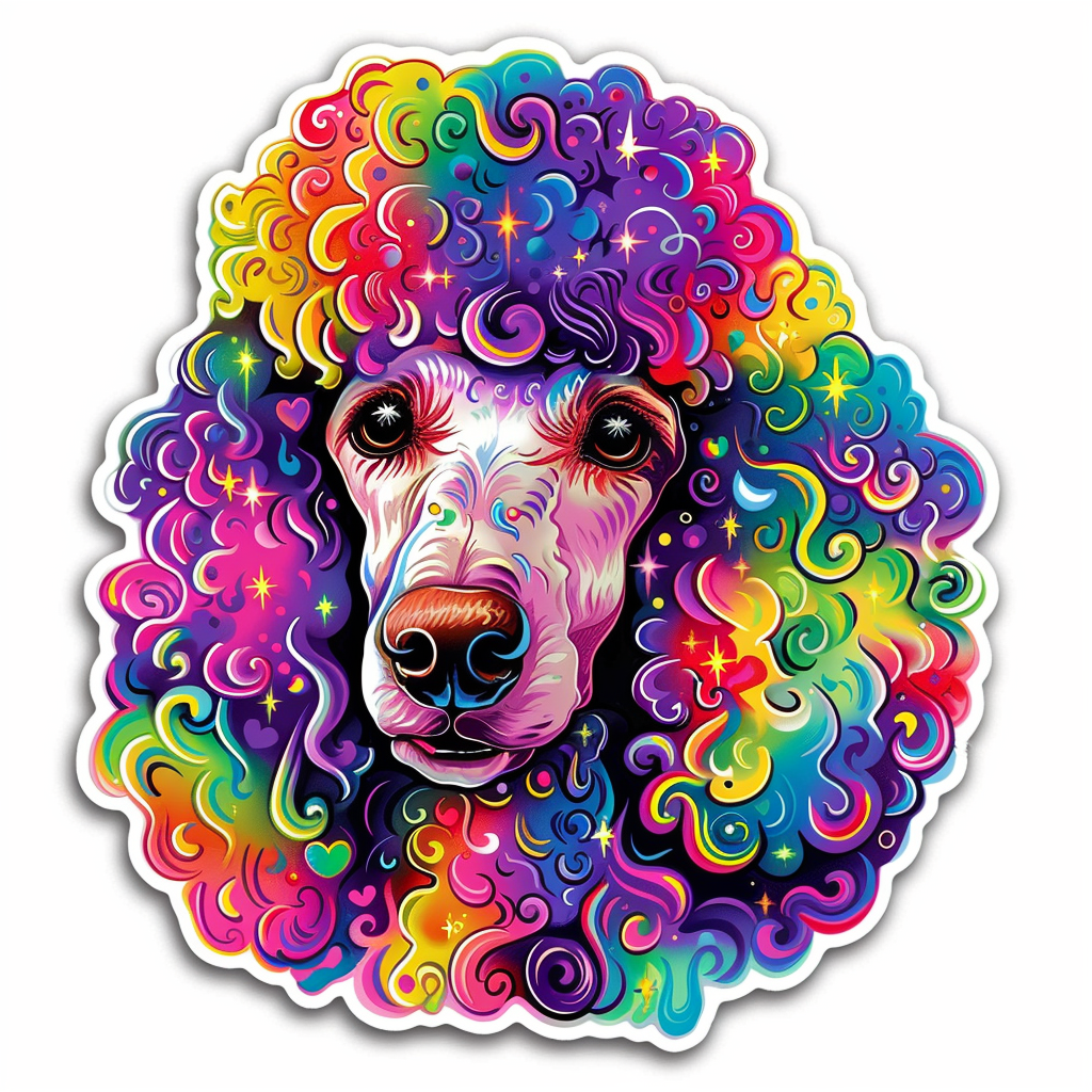 Poodle Dog heartcore Vinyl Decal Sticker for Car, Laptop, Tumbler and more # F012303
