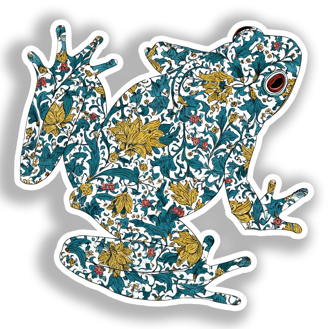 Frog Vinyl Decal Sticker for Car, Laptop, Tumbler and more # A018517-4" x 4"