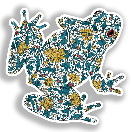 Frog Vinyl Decal Sticker for Car, Laptop, Tumbler and more # A018517-4" x 4"