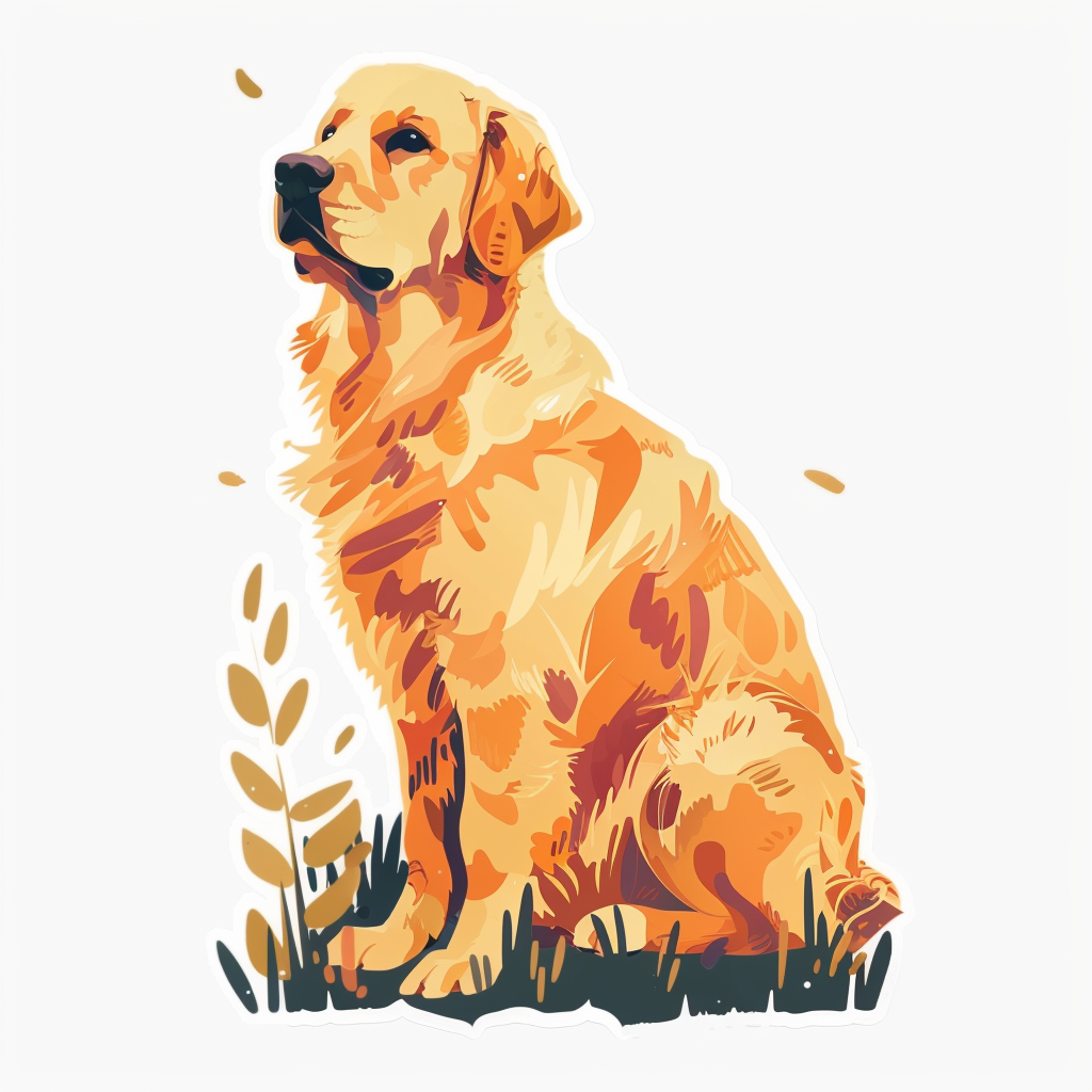 Golden Retriever Dog Vinyl Decal Sticker for Car, Laptop, Tumbler and more # F07325