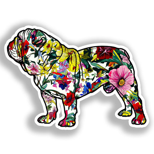 Bulldog English Dog Vinyl Decal Sticker for Car, Laptop, Tumbler and more # A018941-4" x 4"