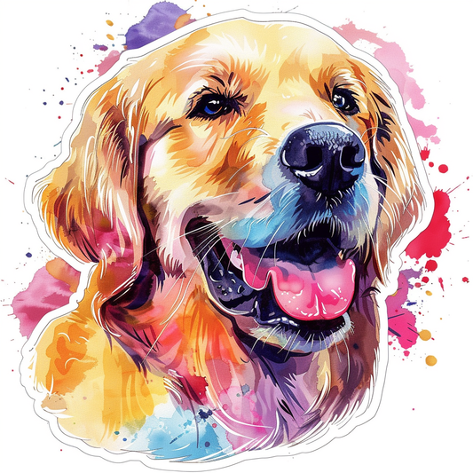 Golden Retriever Dog Vinyl Decal Sticker for Car, Laptop, Tumbler and more # F010544