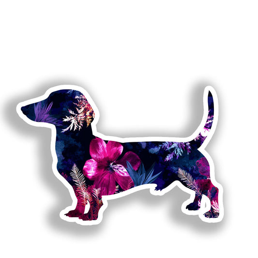 Dachshund Dog Vinyl Decal Sticker for Car, Laptop, Tumbler and more # A019761-4" x 4"