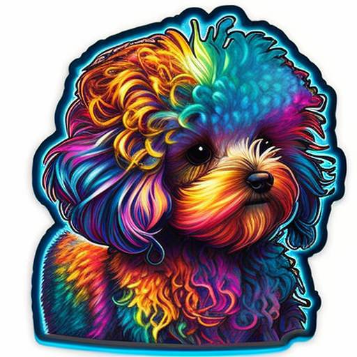 Heartcore dog Poodle Vinyl Decal Sticker for Car, Laptop, Tumbler and more # F012218