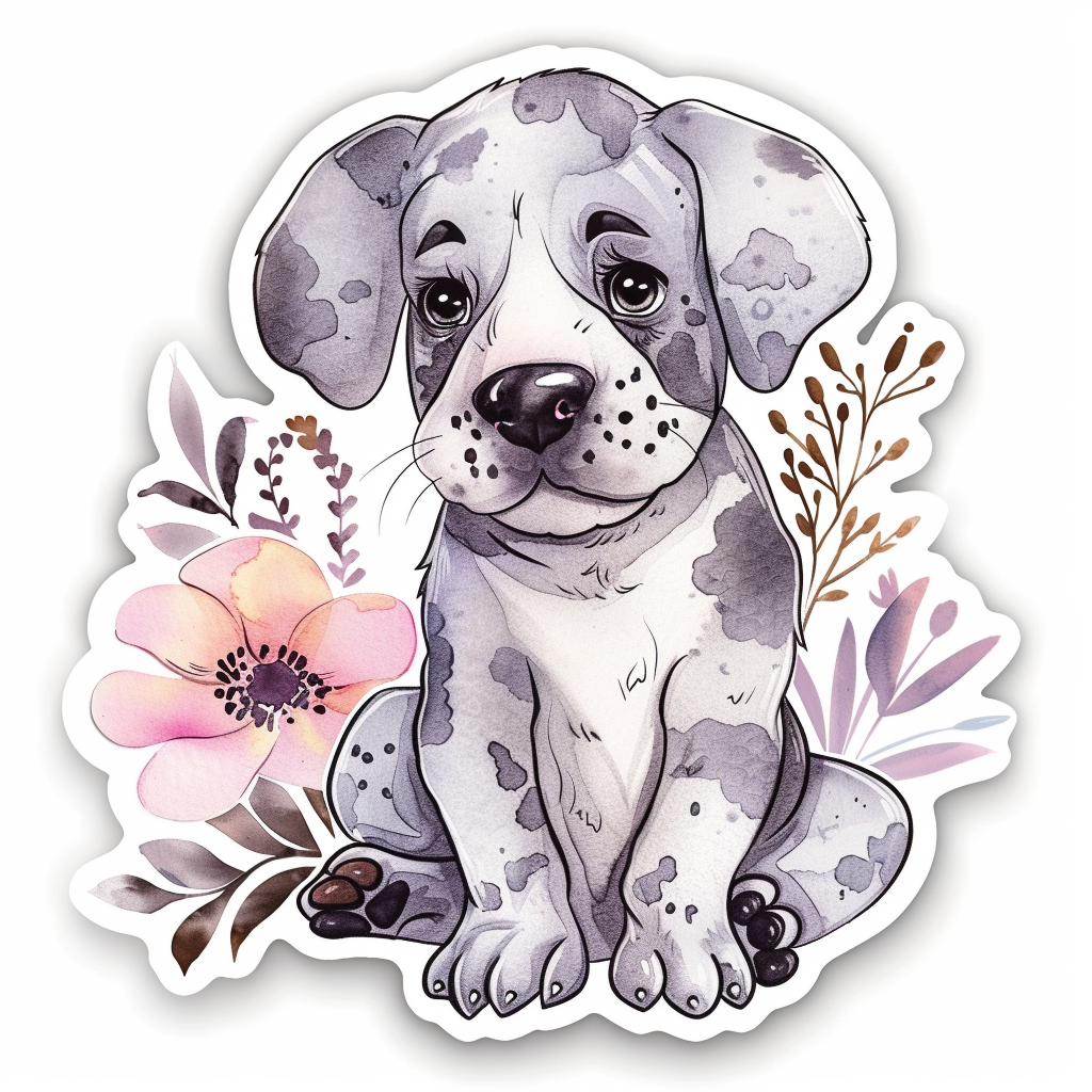 Great Dane Dog Expressive surreal Vinyl Decal Sticker for Car, Laptop, Tumbler and more # F022857
