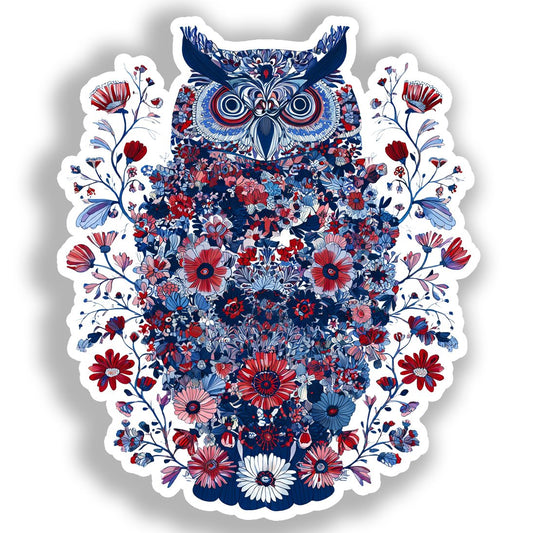 Owl Vinyl Decal Sticker for Car, Laptop, Tumbler and more # A018441-4" x 4"