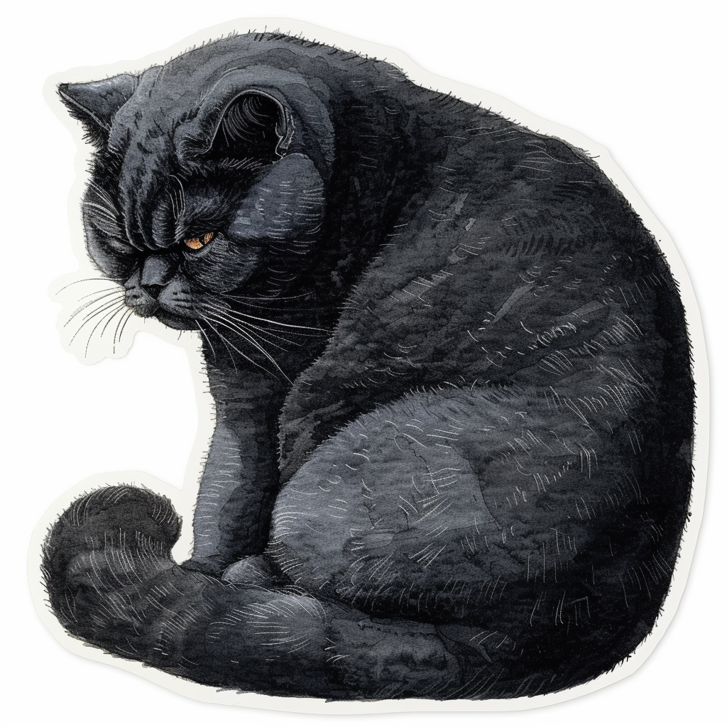 British Shorthair cat Vinyl Decal Sticker for Car, Laptop, Tumbler and more # F07560