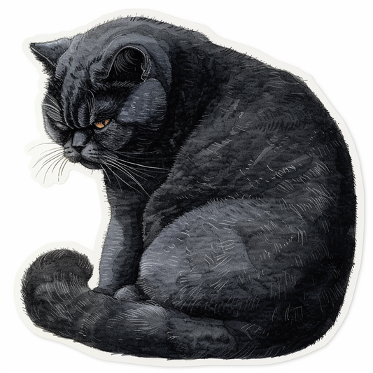 British Shorthair cat Vinyl Decal Sticker for Car, Laptop, Tumbler and more # F07560