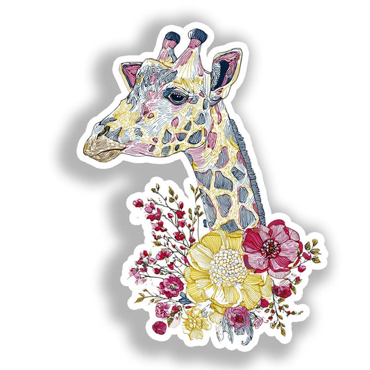 Giraffe Vinyl Decal Sticker for Car, Laptop, Tumbler and more # A018546-4" x 4"