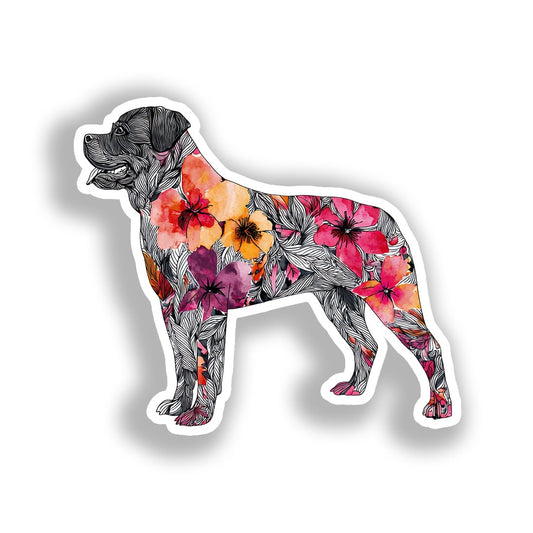 Rottweiler Dog Vinyl Decal Sticker for Car, Laptop, Tumbler and more # A018053-4" x 4"