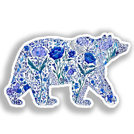 Bear Vinyl Decal Sticker for Car, Laptop, Tumbler and more # A019127-4" x 4"