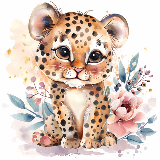 Leopard majestic Expressive surreal Vinyl Decal Sticker for Car, Laptop, Tumbler and more # F022539