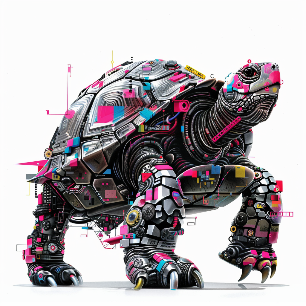 Sticker of a turtle majestic Expressive surreal Vinyl Decal Sticker for Car, Laptop, Tumbler and more # F022020