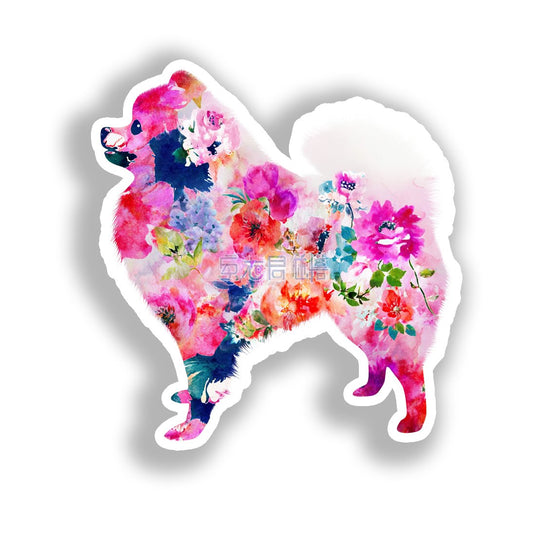 Pomeranian Dog Vinyl Decal Sticker for Car, Laptop, Tumbler and more # A017489-4" x 4"