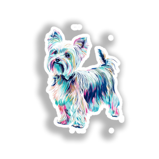 Yorkshire Terrier Dog Vinyl Decal Sticker for Car, Laptop, Tumbler and more # A017230-4" x 4"