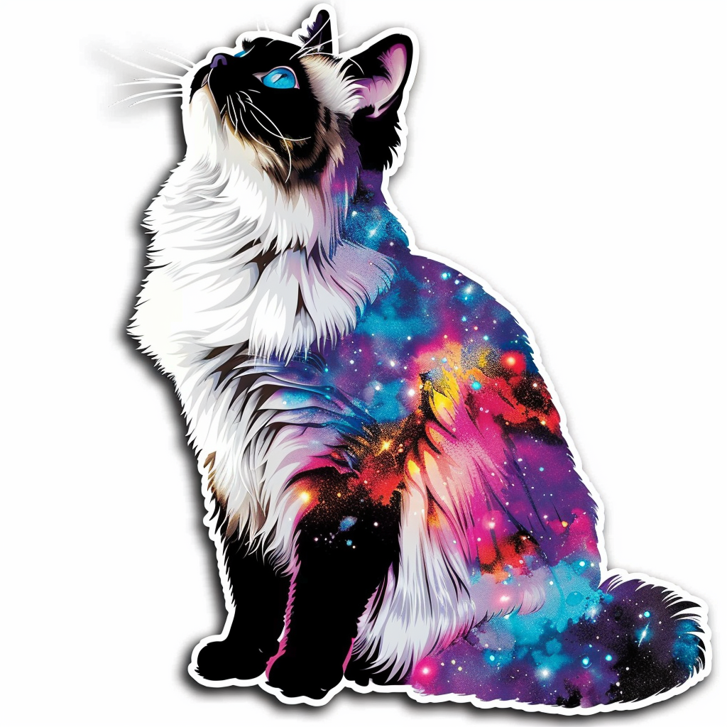 Ragdoll Cat Vinyl Decal Sticker for Car, Laptop, Tumbler and more # F010167