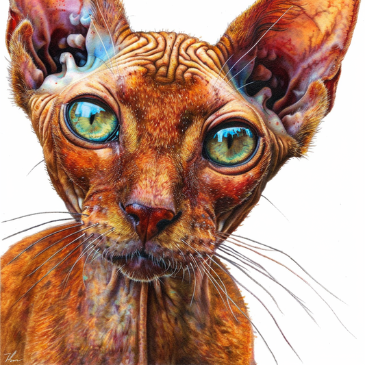 Abyssinian Cat astronaut majestic Expressive surreal Vinyl Decal Sticker for Car, Laptop, Tumbler and more # F021179-4" x 4"