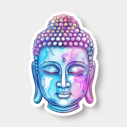 Sticker of a Buddha majestic Expressive surreal Vinyl Decal Sticker for Car, Laptop, Tumbler and more # F016887