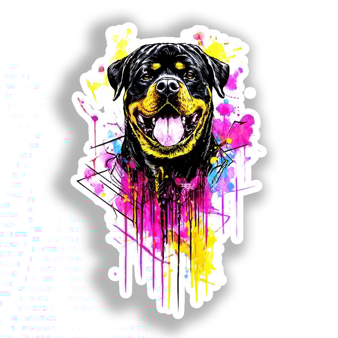 Rottweiler Dog Vinyl Decal Sticker for Car, Laptop, Tumbler and more # A018306-4" x 4"