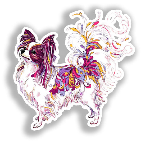 Papillon Dog Vinyl Decal Sticker for Car, Laptop, Tumbler and more # A019274-4" x 4"