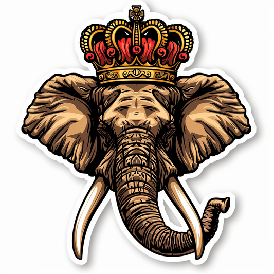 Elephant Expressive surreal Vinyl Decal Sticker for Car, Laptop, Tumbler and more # F022325-4" x 4"