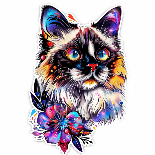 Ragdoll Cat Vinyl Decal Sticker for Car, Laptop, Tumbler and more # F010157
