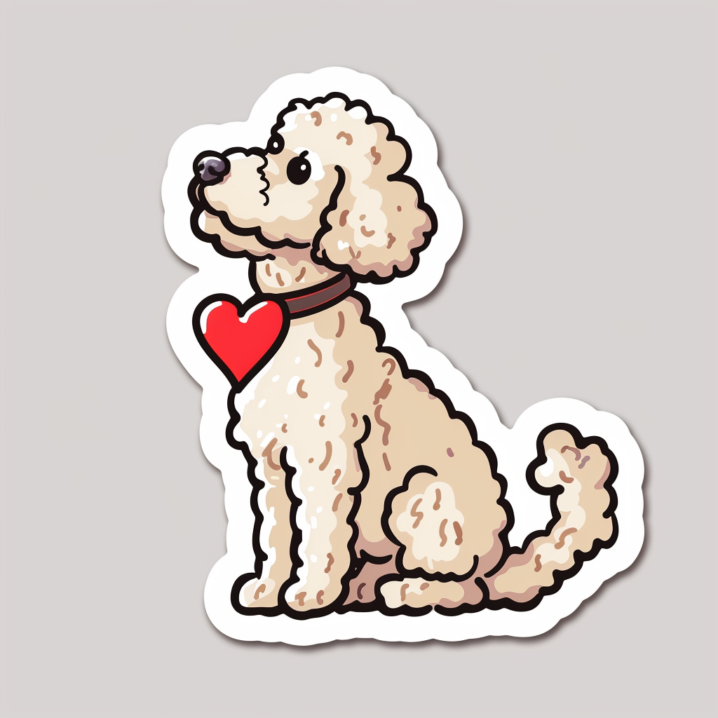 Poodle Dog heartcore Vinyl Decal Sticker for Car, Laptop, Tumbler and more # F012410