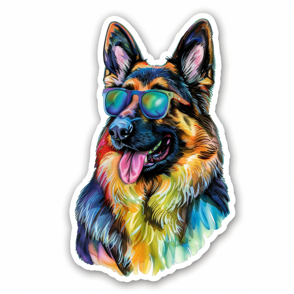 German Shepherd Dog Vinyl Decal Sticker for Car, Laptop, Tumbler and more # F011601