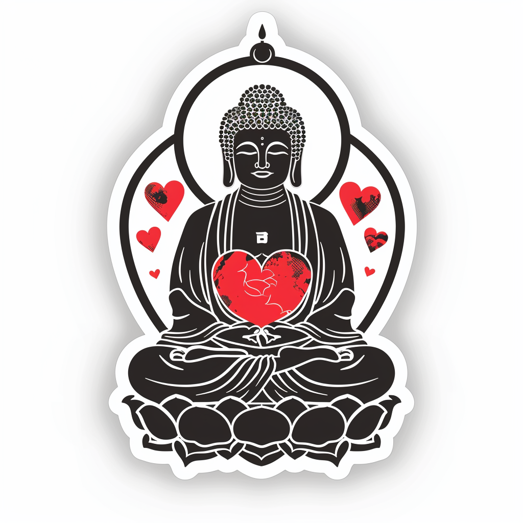 Buddha majestic Expressive surreal Vinyl Decal Sticker for Car, Laptop, Tumbler and more # F017080
