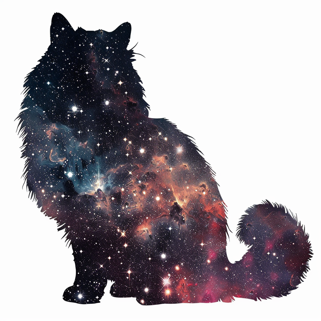 Sticker of a Persian Cat galaxy majestic Expressive surreal Vinyl Decal Sticker for Car, Laptop, Tumbler and more # F016316