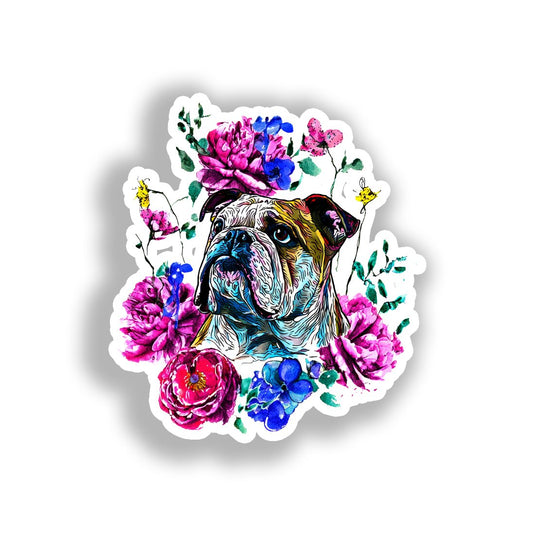 Bulldog English Dog Vinyl Decal Sticker for Car, Laptop, Tumbler and more # A018920-4" x 4"