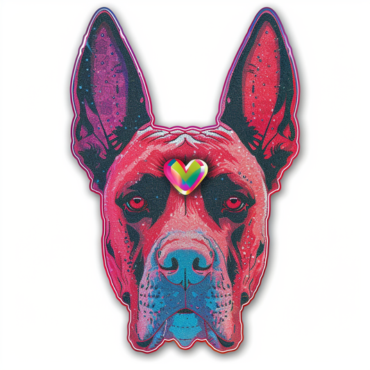 Great Dane Dog Expressive surreal Vinyl Decal Sticker for Car, Laptop, Tumbler and more # F022820