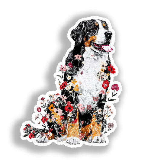 Bernese Mountain Dog Vinyl Decal Sticker for Car, Laptop, Tumbler and more # A018643-4" x 4"