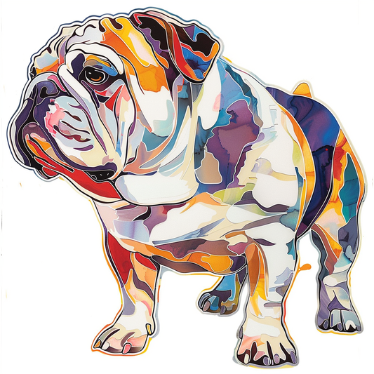 Bulldog Dog majestic Expressive surreal Vinyl Decal Sticker for Car, Laptop, Tumbler and more # F017308