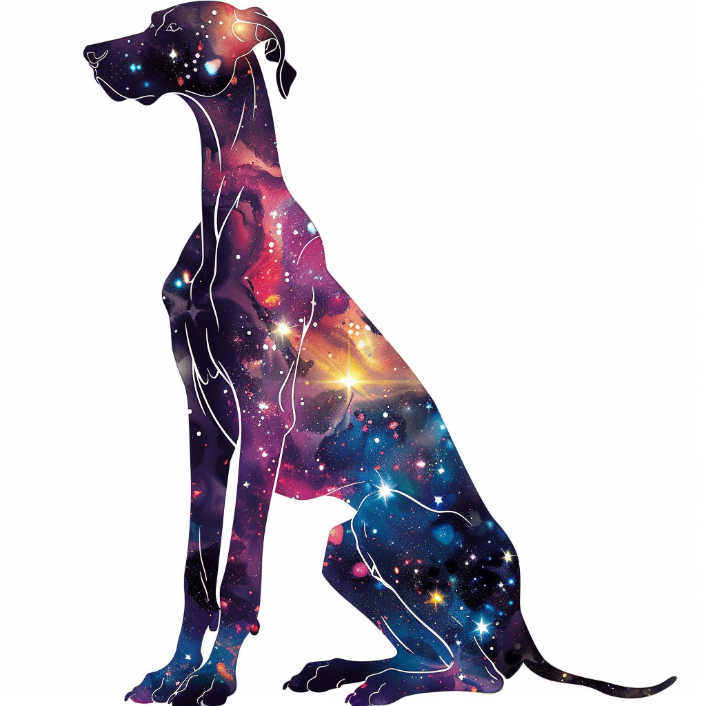 Great Dane Dog Expressive surreal Vinyl Decal Sticker for Car, Laptop, Tumbler and more # F022789