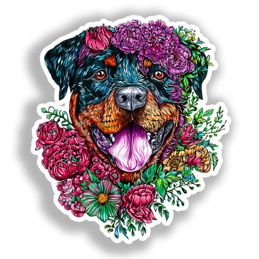 Rottweiler Dog Vinyl Decal Sticker for Car, Laptop, Tumbler and more # A018212-4" x 4"