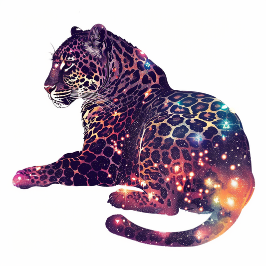 Leopard majestic Expressive surreal Vinyl Decal Sticker for Car, Laptop, Tumbler and more # F022483