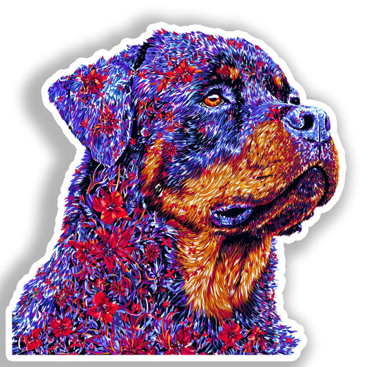 Rottweiler Dog Vinyl Decal Sticker for Car, Laptop, Tumbler and more # A018075-4" x 4"