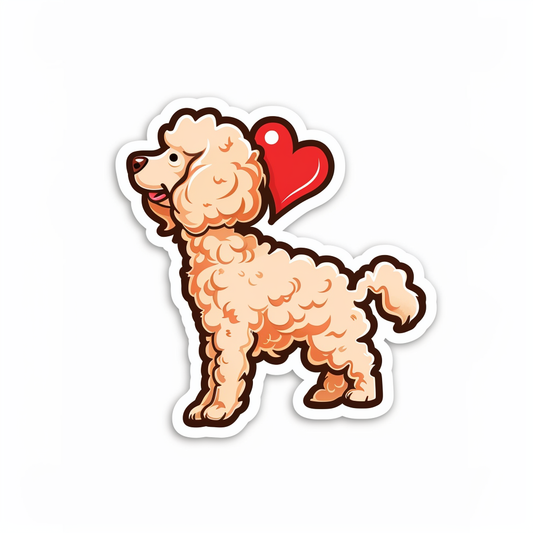 Poodle Dog heartcore Vinyl Decal Sticker for Car, Laptop, Tumbler and more # F012415