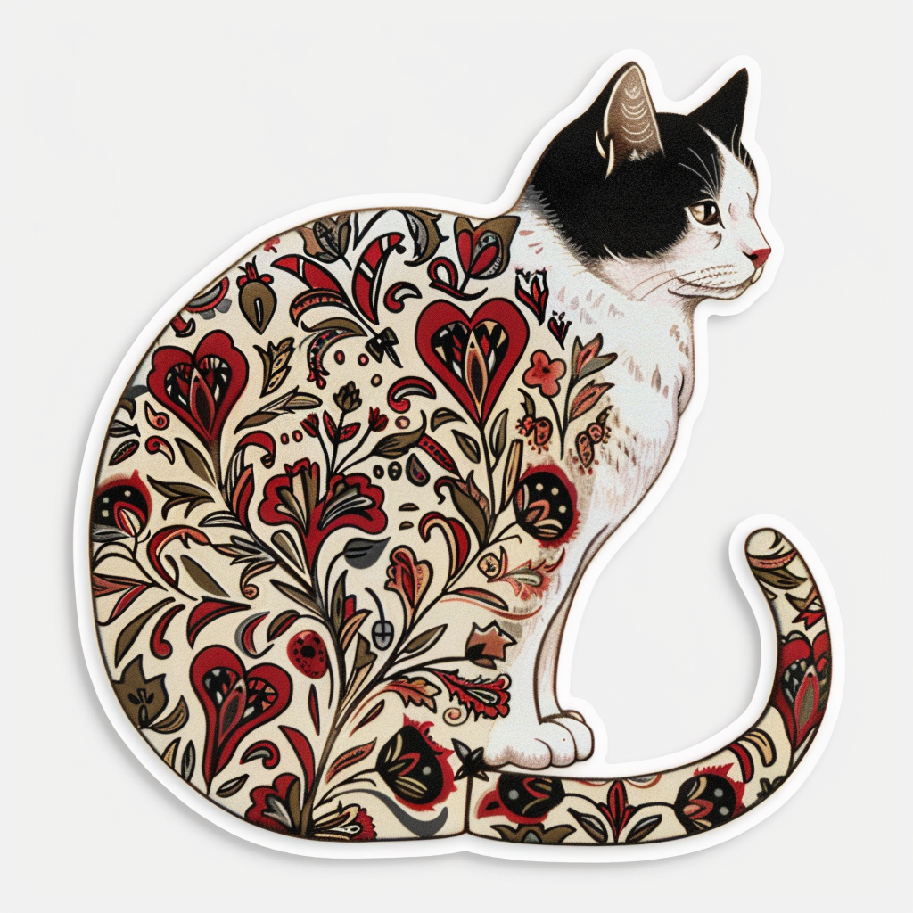 American Shorthair Cat majestic Expressive surreal Vinyl Decal Sticker for Car, Laptop, Tumbler and more # F018865