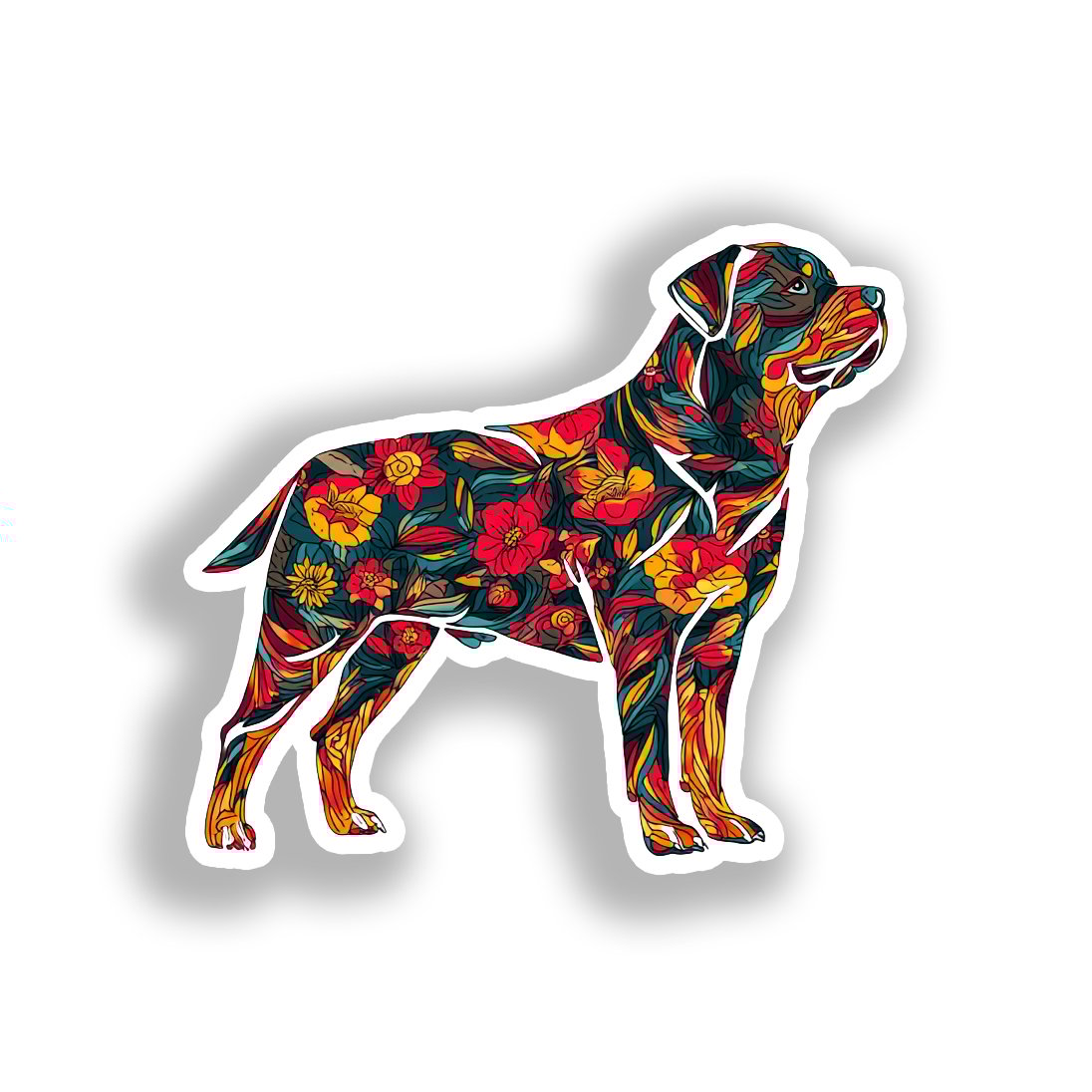 Rottweiler Dog Vinyl Decal Sticker for Car, Laptop, Tumbler and more # A018117-4" x 4"